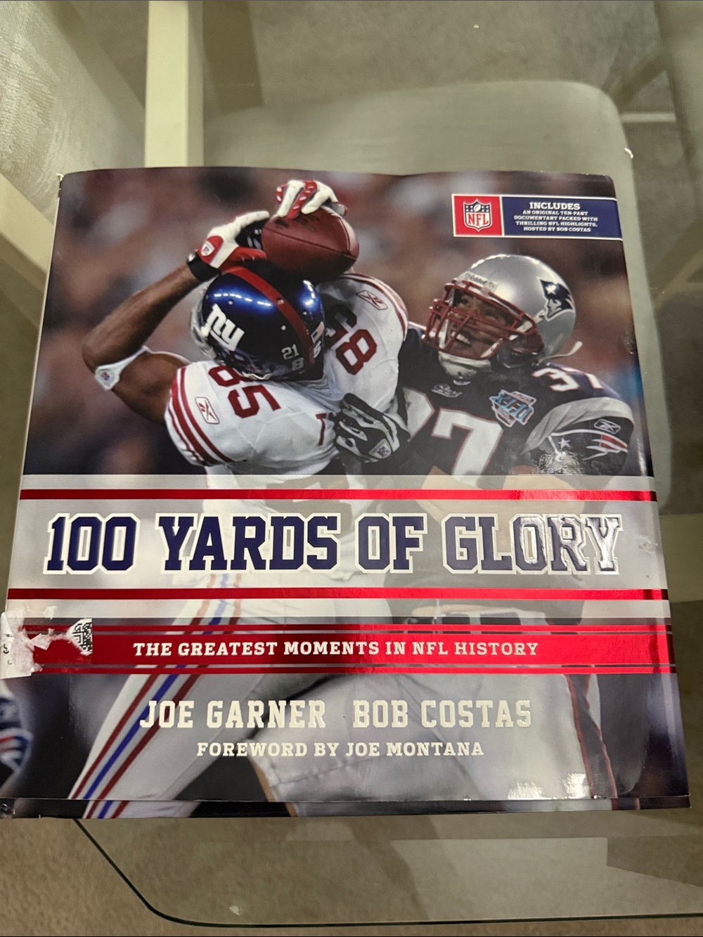 100 Yards of Glory - NFL Coffee Table Book in Red and Blue